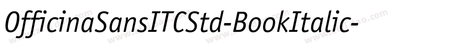 OfficinaSansITCStd-BookItalic字体转换