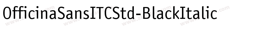 OfficinaSansITCStd-BlackItalic字体转换