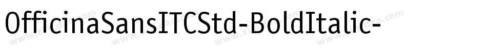 OfficinaSansITCStd-BoldItalic字体转换