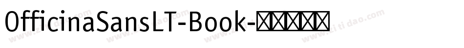 OfficinaSansLT-Book字体转换