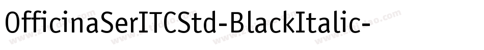 OfficinaSerITCStd-BlackItalic字体转换