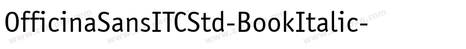 OfficinaSansITCStd-BookItalic字体转换