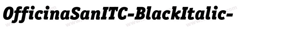 OfficinaSanITC-BlackItalic字体转换