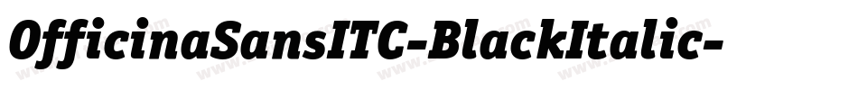OfficinaSansITC-BlackItalic字体转换