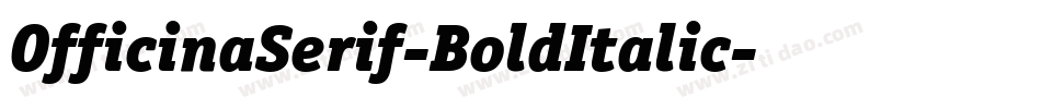 OfficinaSerif-BoldItalic字体转换