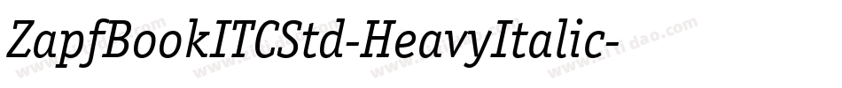 ZapfBookITCStd-HeavyItalic字体转换