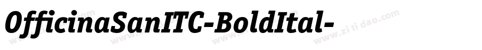 OfficinaSanITC-BoldItal字体转换