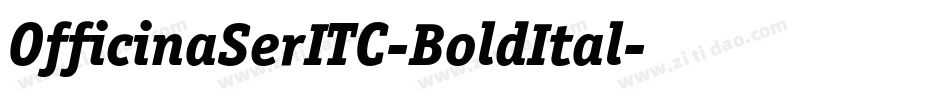 OfficinaSerITC-BoldItal字体转换