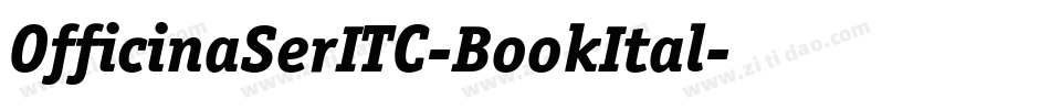 OfficinaSerITC-BookItal字体转换