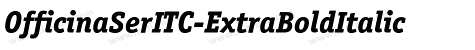 OfficinaSerITC-ExtraBoldItalic字体转换