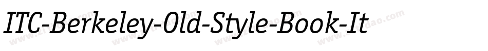 ITC-Berkeley-Old-Style-Book-It字体转换