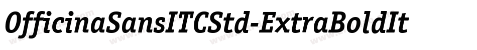 OfficinaSansITCStd-ExtraBoldIta字体转换