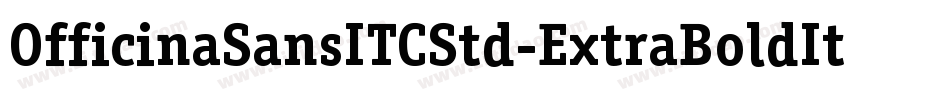 OfficinaSansITCStd-ExtraBoldIta字体转换