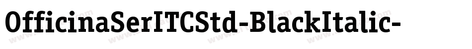 OfficinaSerITCStd-BlackItalic字体转换