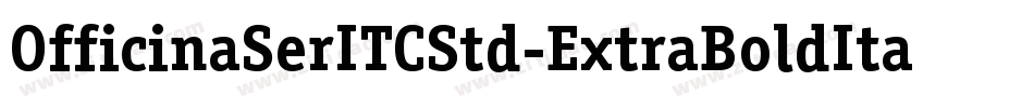 OfficinaSerITCStd-ExtraBoldIta字体转换