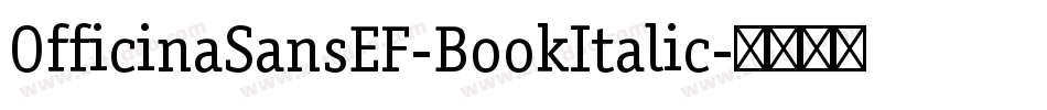 OfficinaSansEF-BookItalic字体转换