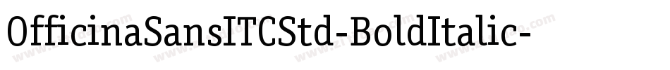 OfficinaSansITCStd-BoldItalic字体转换