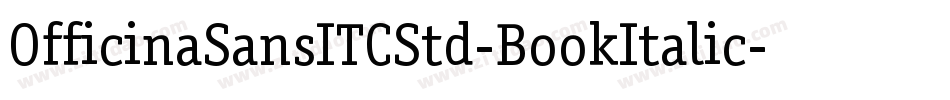 OfficinaSansITCStd-BookItalic字体转换