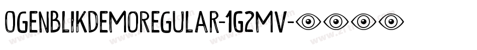 OgenblikDemoRegular-1G2mv字体转换