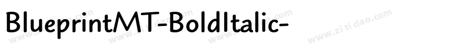 BlueprintMT-BoldItalic字体转换