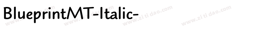 BlueprintMT-Italic字体转换