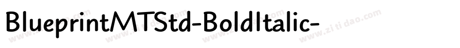 BlueprintMTStd-BoldItalic字体转换