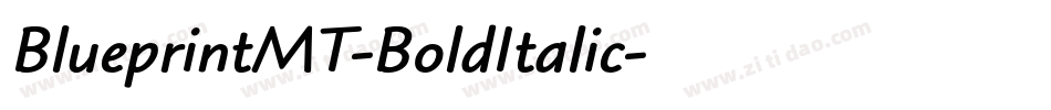 BlueprintMT-BoldItalic字体转换
