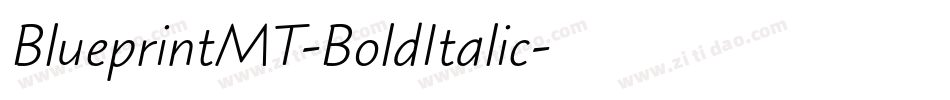 BlueprintMT-BoldItalic字体转换