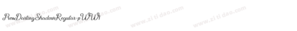 PressDarlingShadowRegular-pWW1字体转换