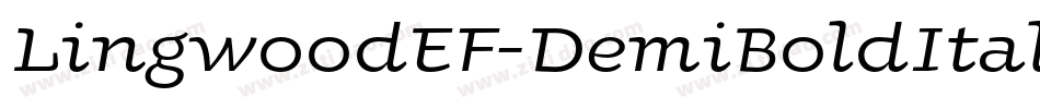LingwoodEF-DemiBoldItalic字体转换
