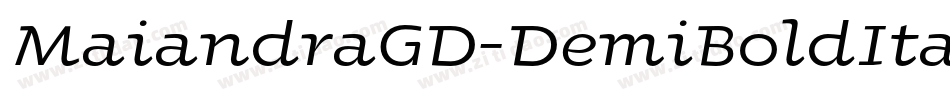 MaiandraGD-DemiBoldItalic字体转换