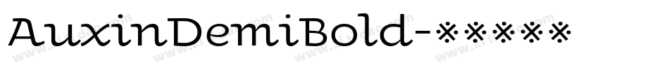 AuxinDemiBold字体转换