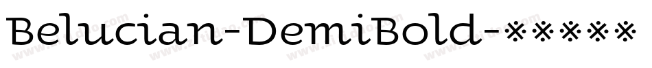 Belucian-DemiBold字体转换