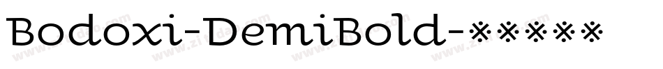 Bodoxi-DemiBold字体转换