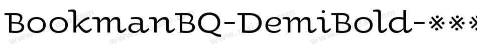 BookmanBQ-DemiBold字体转换