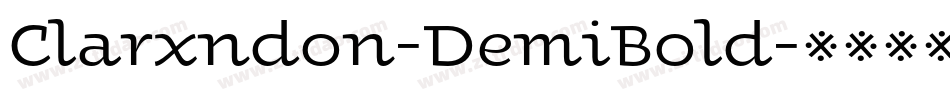 Clarxndon-DemiBold字体转换