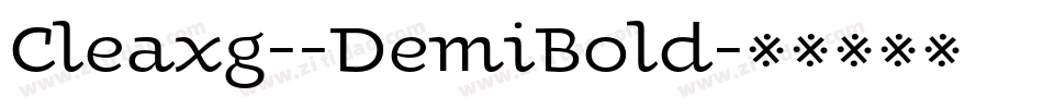 Cleaxg--DemiBold字体转换