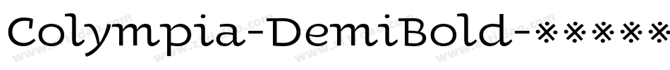 Colympia-DemiBold字体转换