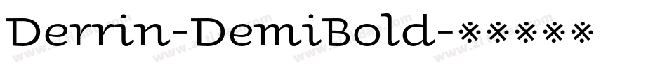 Derrin-DemiBold字体转换