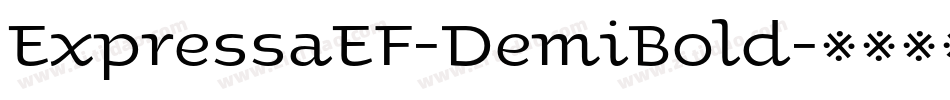 ExpressaEF-DemiBold字体转换