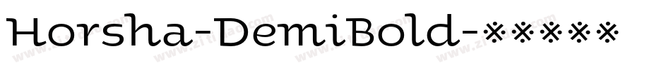 Horsha-DemiBold字体转换