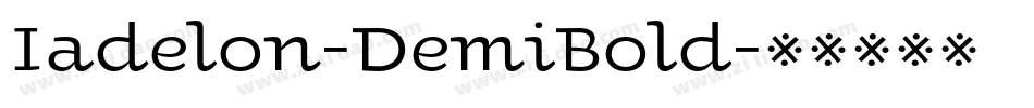 Iadelon-DemiBold字体转换