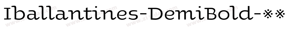 Iballantines-DemiBold字体转换