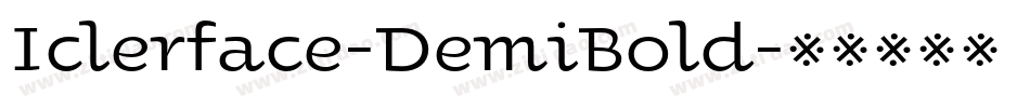 Iclerface-DemiBold字体转换