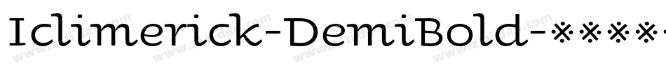 Iclimerick-DemiBold字体转换