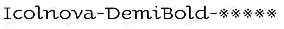 Icolnova-DemiBold字体转换