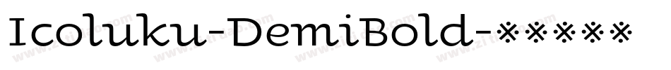 Icoluku-DemiBold字体转换