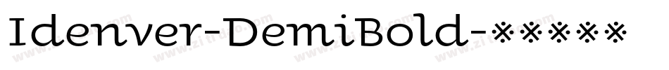 Idenver-DemiBold字体转换