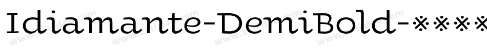 Idiamante-DemiBold字体转换