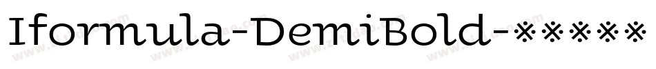 Iformula-DemiBold字体转换